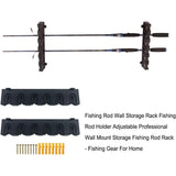 Wall Mounted Fishing Rod Holder Display Rack Sturdy Fishing Rod Storage Stand - Low Angle