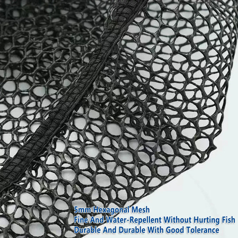 Folding Fishing Net Telescopic Aluminum Alloy Scoop Net Handheld Triangle Mesh