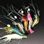 6pcs Soft Plastic Shrimp Fishing Lures with Hooks for Bream Flathead Cod Bass