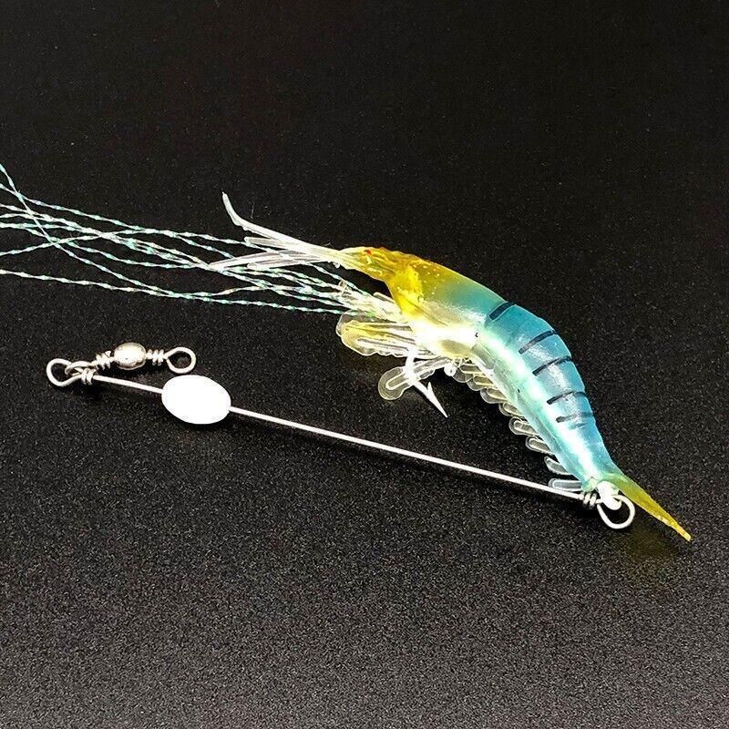 6pcs Soft Plastic Shrimp Fishing Lures with Hooks for Bream Flathead Cod Bass