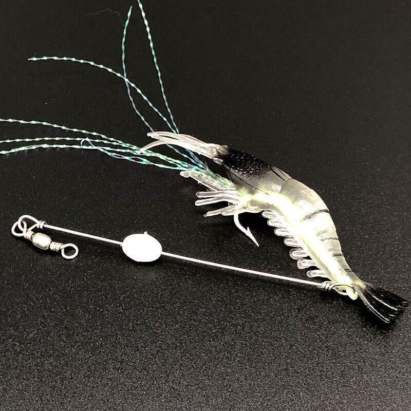 6pcs Soft Plastic Shrimp Fishing Lures with Hooks for Bream Flathead Cod Bass