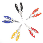 Multi Function Fishing Pliers Line Cutter Split Ring Tool with Grip Scissors Design - Blue