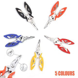 Multi Function Fishing Pliers Line Cutter Split Ring Tool with Grip Scissors Design - Yellow