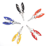 Multi Function Fishing Pliers Line Cutter Split Ring Tool with Grip Scissors Design - Yellow