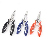 Multi Function Fishing Pliers Line Cutter Split Ring Tool with Grip Scissors Design - Yellow