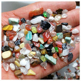 Colorful Mixed Stone Crystal Chips - 100G Bulk Lot - Top-Down View