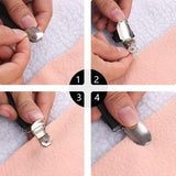 Adjustable Comforter Sheet Buckle Fixer Non-Slip Elastic Clip for Bedding Secure - Rear View