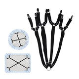 Adjustable Comforter Sheet Buckle Fixer Non-Slip Elastic Clip for Bedding Secure - Extra Image