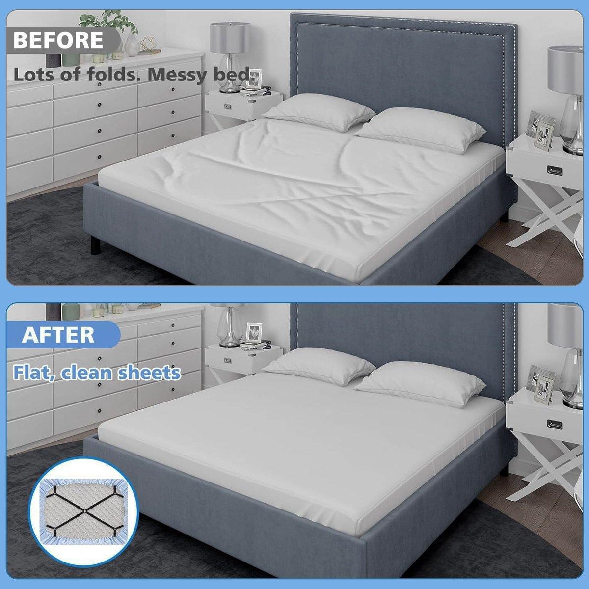 Adjustable Comforter Sheet Buckle Fixer Non-Slip Elastic Clip for Bedding Secure