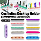 Silicone Makeup Organizer Cosmetic Storage Box Lipstick Brush Holder Desktop Box - Black