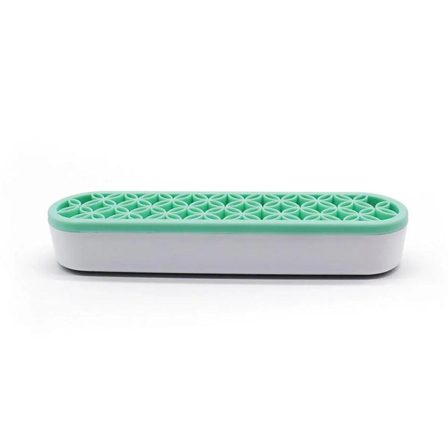 Silicone Makeup Organizer Cosmetic Storage Box Lipstick Brush Holder Desktop Box - Green