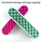 Silicone Makeup Organizer Cosmetic Storage Box Lipstick Brush Holder Desktop Box - Light Purple