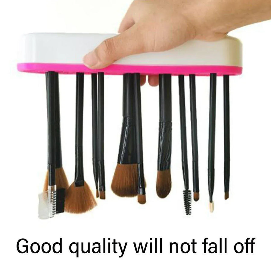 Silicone Makeup Organizer Cosmetic Storage Box Lipstick Brush Holder Desktop Box - Light Purple