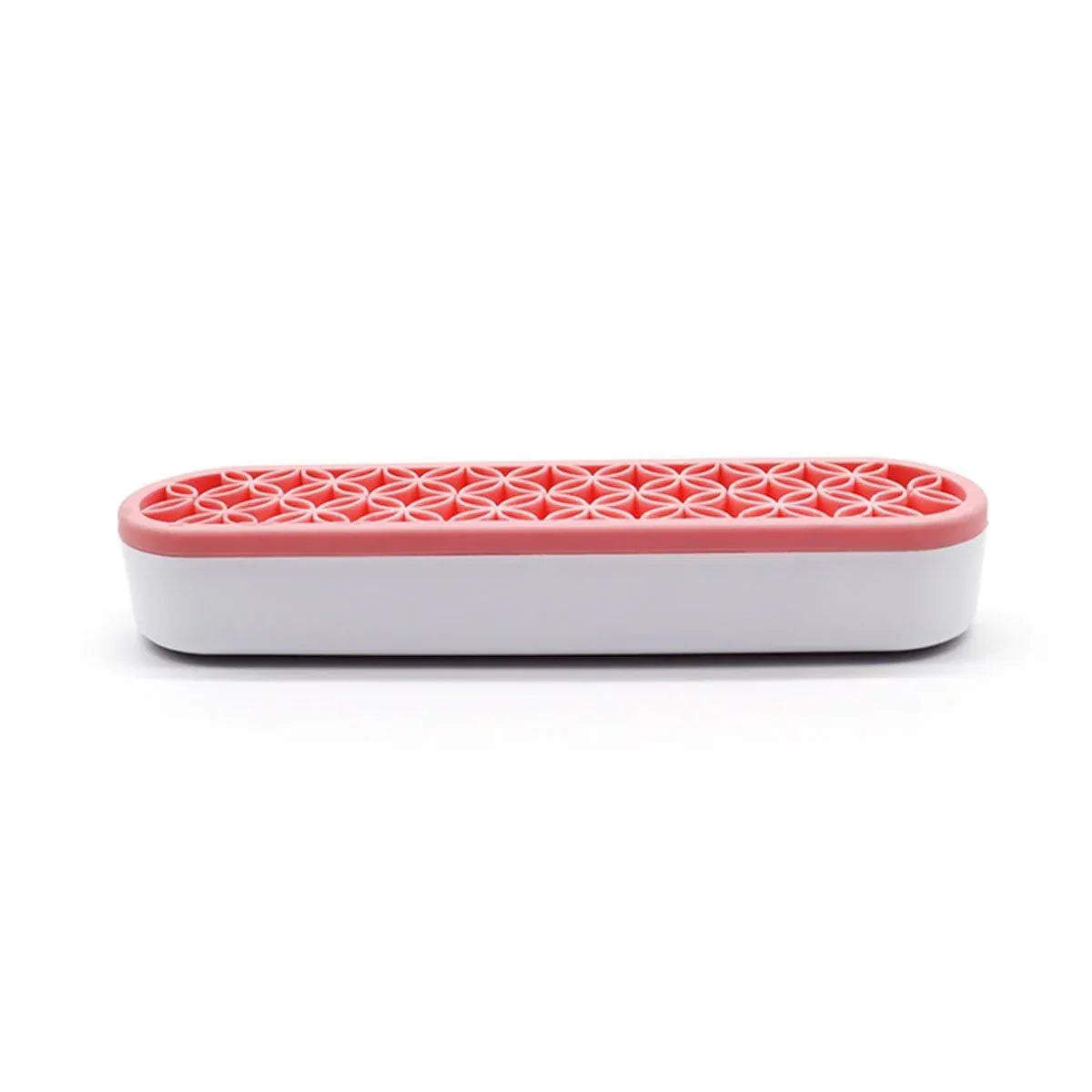 Silicone Makeup Organizer Cosmetic Storage Box Lipstick Brush Holder Desktop Box - Pink