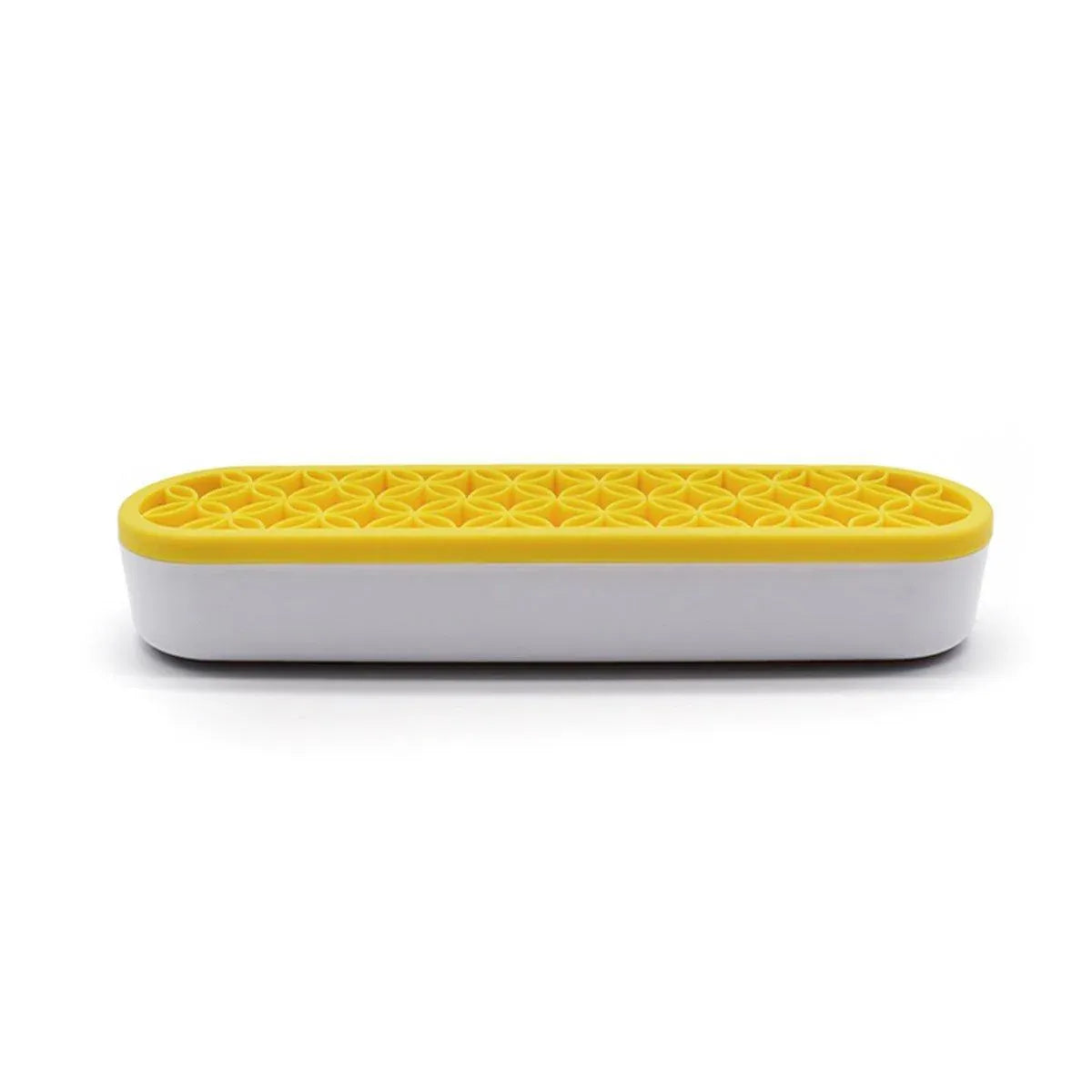Silicone Makeup Organizer Cosmetic Storage Box Lipstick Brush Holder Desktop Box - Yellow