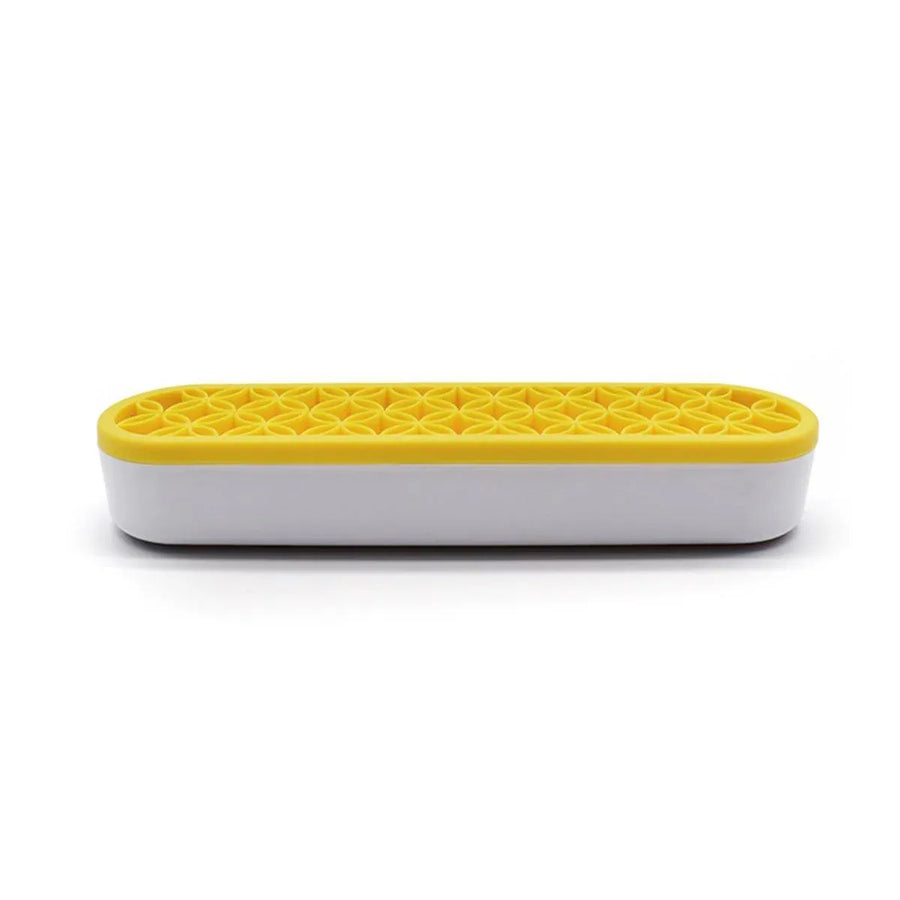 Silicone Makeup Organizer Cosmetic Storage Box Lipstick Brush Holder Desktop Box - Yellow