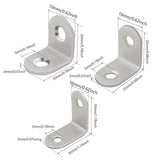 10pcs 90-degree L Type Angle Brackets Right Angle Fixed Support Furniture Connector - 20*20*16mm - Side View