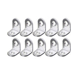 10pcs 90-degree L Type Angle Brackets Right Angle Fixed Support Furniture Connector - 20*20*16mm
