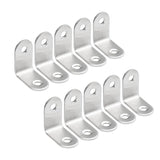 10pcs 90-degree L Type Angle Brackets Right Angle Fixed Support Furniture Connector - 20*20*16mm - Low Angle
