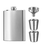 70Z Stainless Steel Portable Outdoor Flat Metal Wine Flagon Leakproof Travel