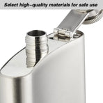 70Z Stainless Steel Portable Outdoor Flat Metal Wine Flagon Leakproof Travel