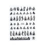 3D Flame Nail Stickers Fire Design Manicure Decals Self Adhesive Nail Art Sheet - Black