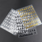 3D Flame Nail Stickers Fire Design Manicure Decals Self Adhesive Nail Art Sheet - Black
