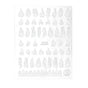 3D Flame Nail Stickers Fire Design Manicure Decals Self Adhesive Nail Art Sheet - White