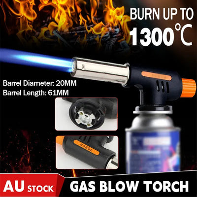 Butane Gas Torch Blow Torch Iron Welding Soldering Fire Lighter Frame Gun  Bbq