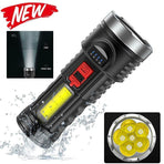 Super Bright Torch 6 Led Flashlight Usb Rechargeable Tactical Light Stock Au