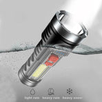 Super Bright Torch 6 Led Flashlight Usb Rechargeable Tactical Light Stock Au