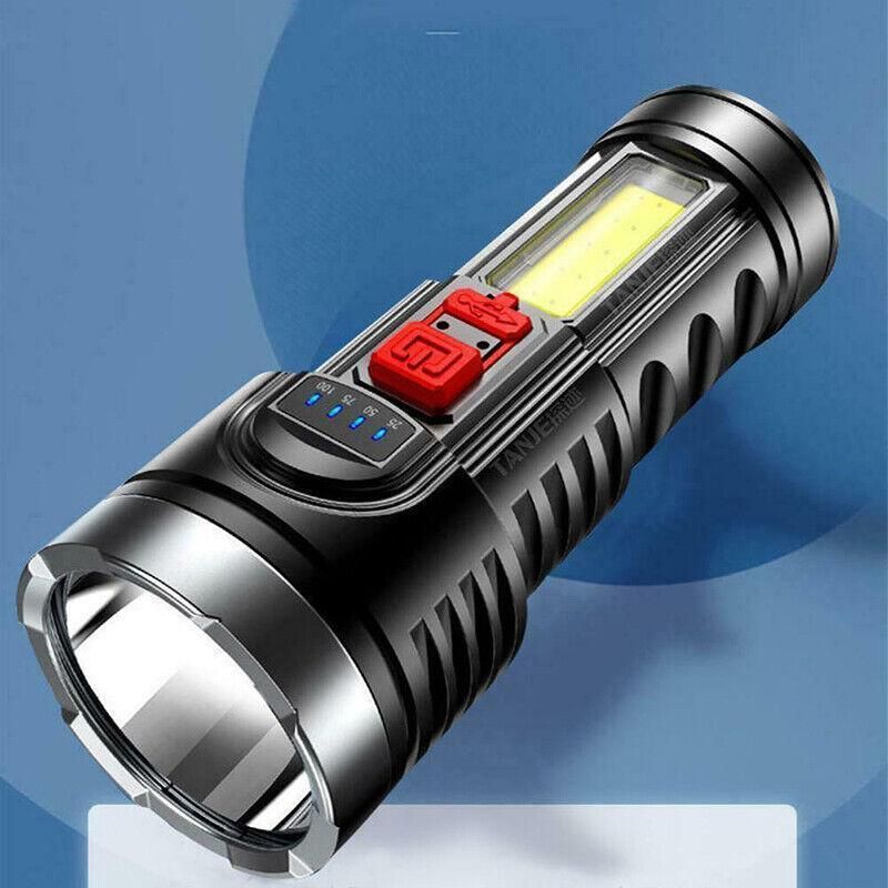 Super Bright Torch 6 Led Flashlight Usb Rechargeable Tactical Light Stock Au