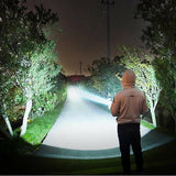 150000Lm Cree L2 Led Tactical Flashlight Usb Rechargeable Camping Hunting Torch - Side View