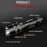 150000Lm Cree L2 Led Tactical Flashlight Usb Rechargeable Camping Hunting Torch