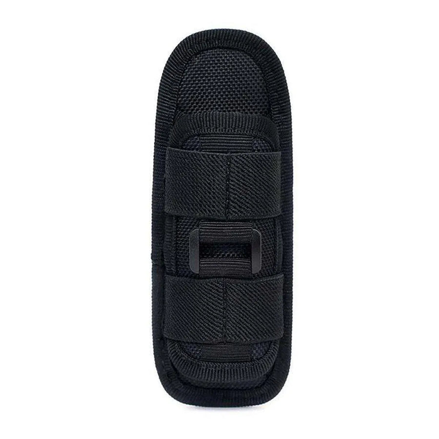 Portable Outdoor Military Flashlight Bag Pouch Tactical Case Holster Belt Holder - Black