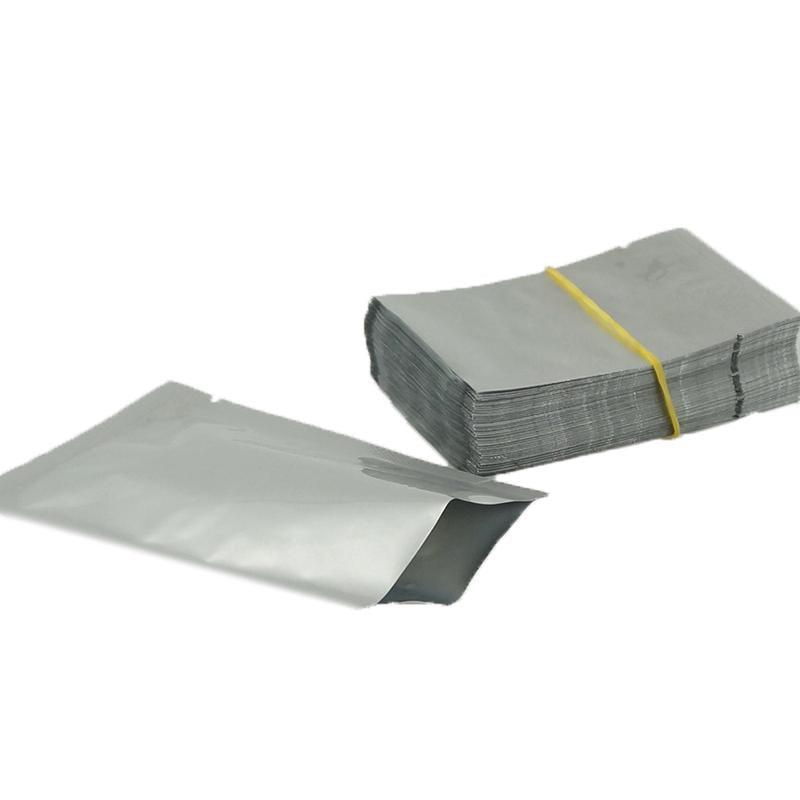 Silver Open Top Aluminum Foil Packaging Bags Heat Seal Vacuum Food Pouches - 22X30CM