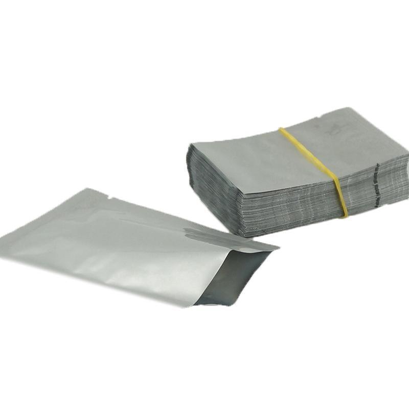 Silver Open Top Aluminum Foil Packaging Bags Heat Seal Vacuum Food Pouches - 24X37CM