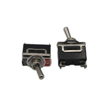 5X Waterproof Toggle Flick Switch 250V On/Off Car Dash Light Metal 12 Volt Boot - Top-Down View