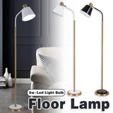 Bedside Floor Lamp Modern Standing Light for Bedroom Living Room Home Lighting - Black
