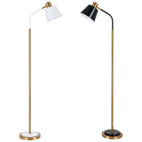 Bedside Floor Lamp Modern Standing Light for Bedroom Living Room Home Lighting - Black - Front View