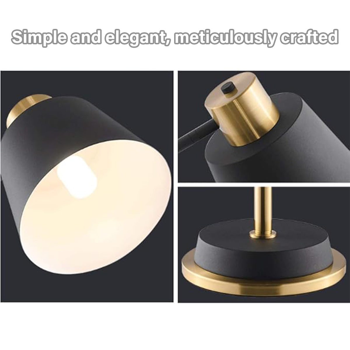 Bedside Floor Lamp Modern Standing Light for Bedroom Living Room Home Lighting - Black