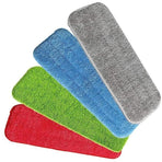 Replacement Microfiber Flat Mop Head Refill Floor Cleaning Pads Absorbent Cloths - Blue