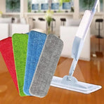 Replacement Microfiber Flat Mop Head Refill Floor Cleaning Pads Absorbent Cloths - Blue