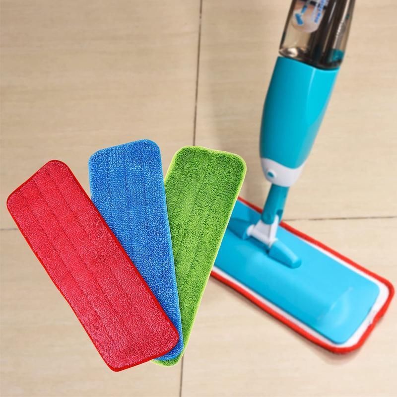 Replacement Microfiber Flat Mop Head Refill Floor Cleaning Pads Absorbent Cloths - Grey