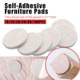 Felt Pad Furniture Floor Protector Pads Self Adhesive Round Heavy Duty - 10PCS - Front View