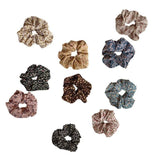 Fresh Hair Accessories Printed Hair Band Hair Rope Hair Ring Elastic Headband - Black +Green