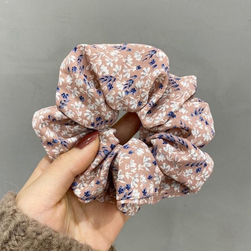Fresh Hair Accessories Printed Hair Band Hair Rope Hair Ring Elastic Headband - Black +Green
