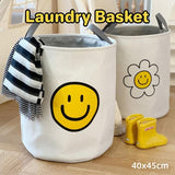 Large Laundry Basket Foldable Storage Bin Clothes Hamper Toy Organizer for Home - Sunflower - Front View