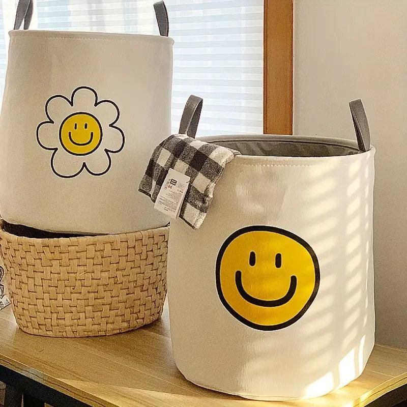 Large Laundry Basket Foldable Storage Bin Clothes Hamper Toy Organizer for Home - Sunflower