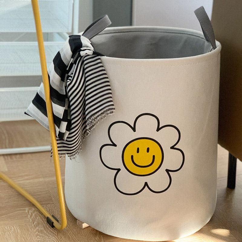 Large Laundry Basket Foldable Storage Bin Clothes Hamper Toy Organizer for Home - Sunflower